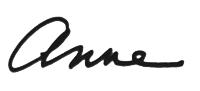 Image of Anne's signature