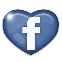 Large heart-shaped Facebook logo